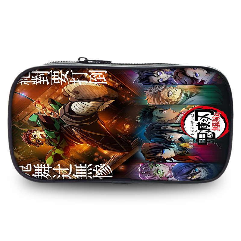 Demon Slayer Kimetsu No Yaiba Stationery Storage With Spacious Design For School And Gift Use