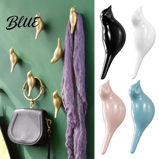 Rustic Home Wall Hooks Bird Hook Mounted Space Saving Shape Organizer Heavy Duty Resin Decorative Hanger for Coats Hats And Towels Bathroom