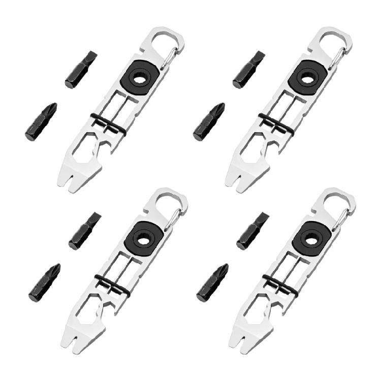Multifunction Waist Hanging Keychain Buckle Key Hook Clip Multitool Steel Keychain Key Buckle Bottle Opener Pocket Tool