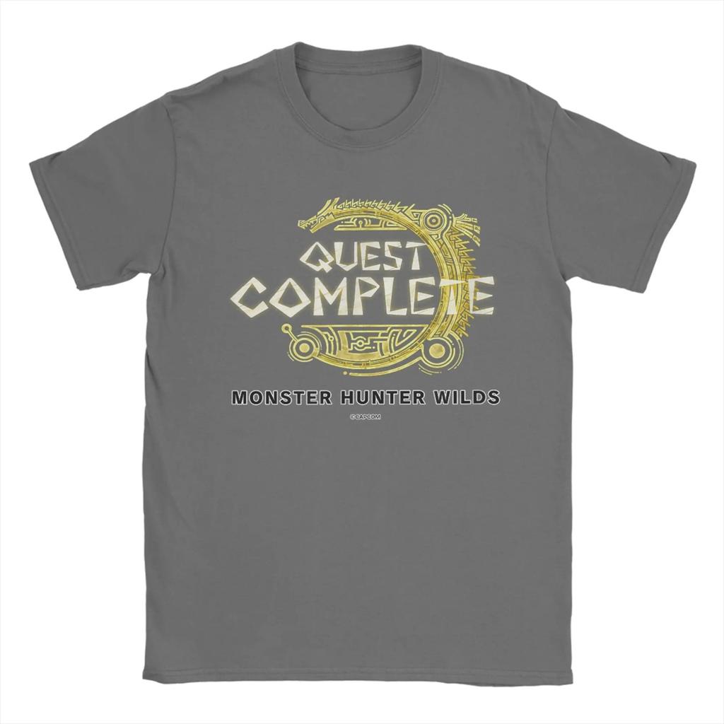Monster Hunter Wilds Symbol T Shirts Men's Cotton Novelty T-Shirt Round Neck Video Game Tees Short Sleeve Tops 4XL 5XL
