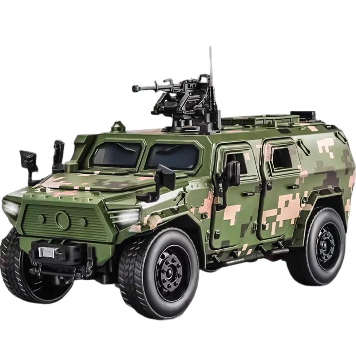 

1/18 Dongfeng M-Terra Armored Vehicle SWAT Alloy Off Road Diecast Model Sound Light Pull Back Toy Trendy Ornament Gift for Boy камуфляжный