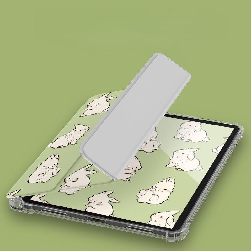 Kompatibel for ipad 2021 gen9 10,2 tommers deksel air 5-deksel med blyantholder ipad-etui 9. 8. 7. mini6-generasjons deksel Pro11 Trifold kollisjonspute-deksel