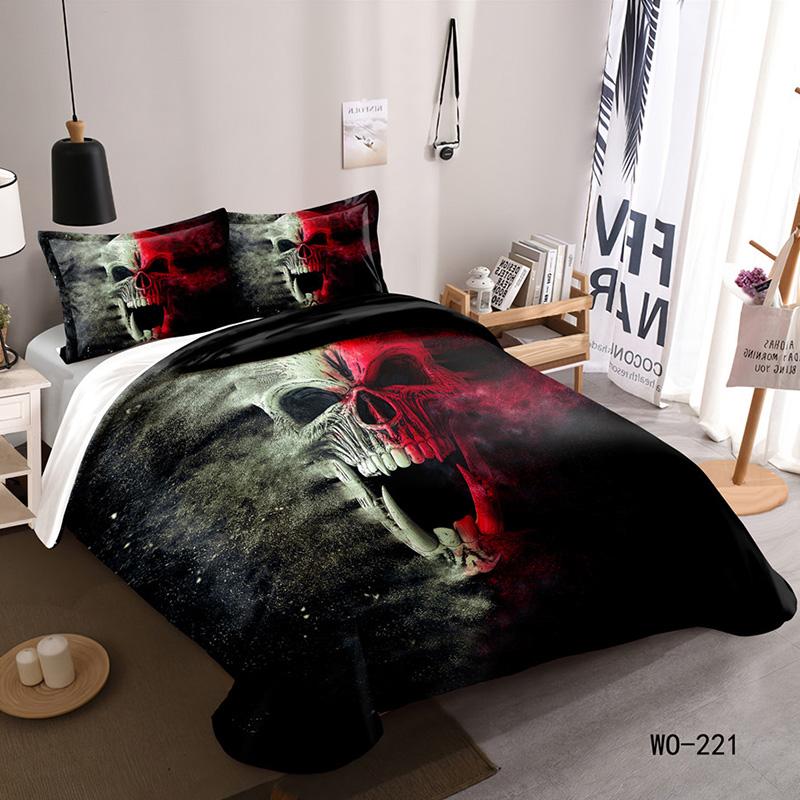 RunGrape Halloween Poszewka na kołdrę Komplet pościeli Rozmiar Podwójny Queen King 240x220 Nordycka Poszewka na łóżko 150 Euro Pościel Pościel 200x200