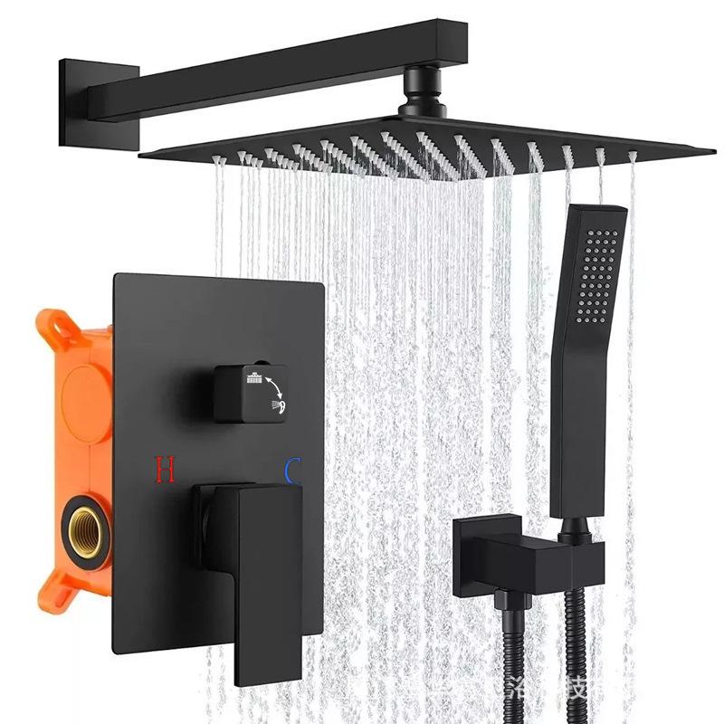 Wall-Mounted Multi-Functional Built-in Rain Shower Set