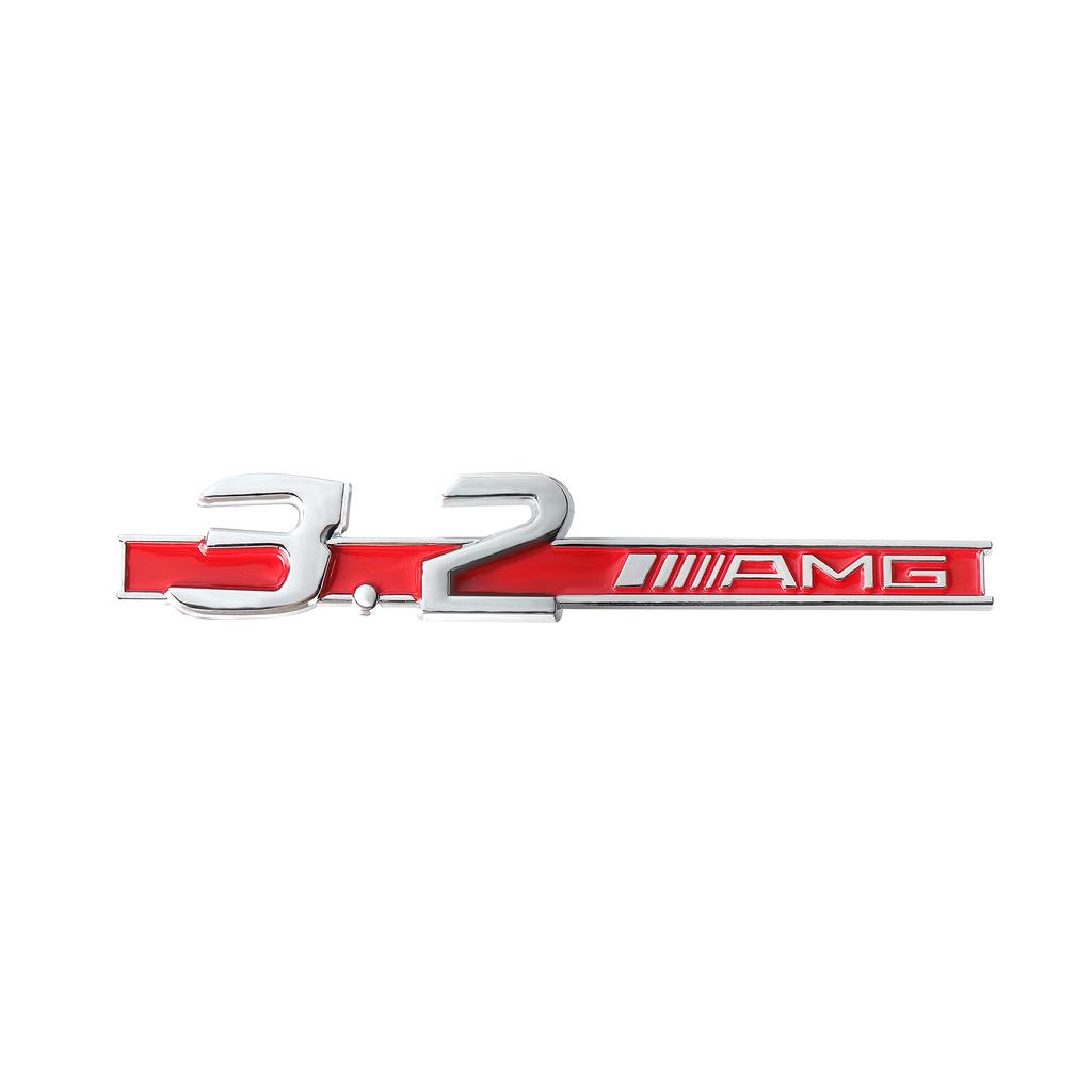1PCS 3D ABS Car Side Fender Emblem Decoration Body Trunk Badge Sticker Auto Accessories For Mercedes Benz 3.2 5.5 6.3 6.5 AMG