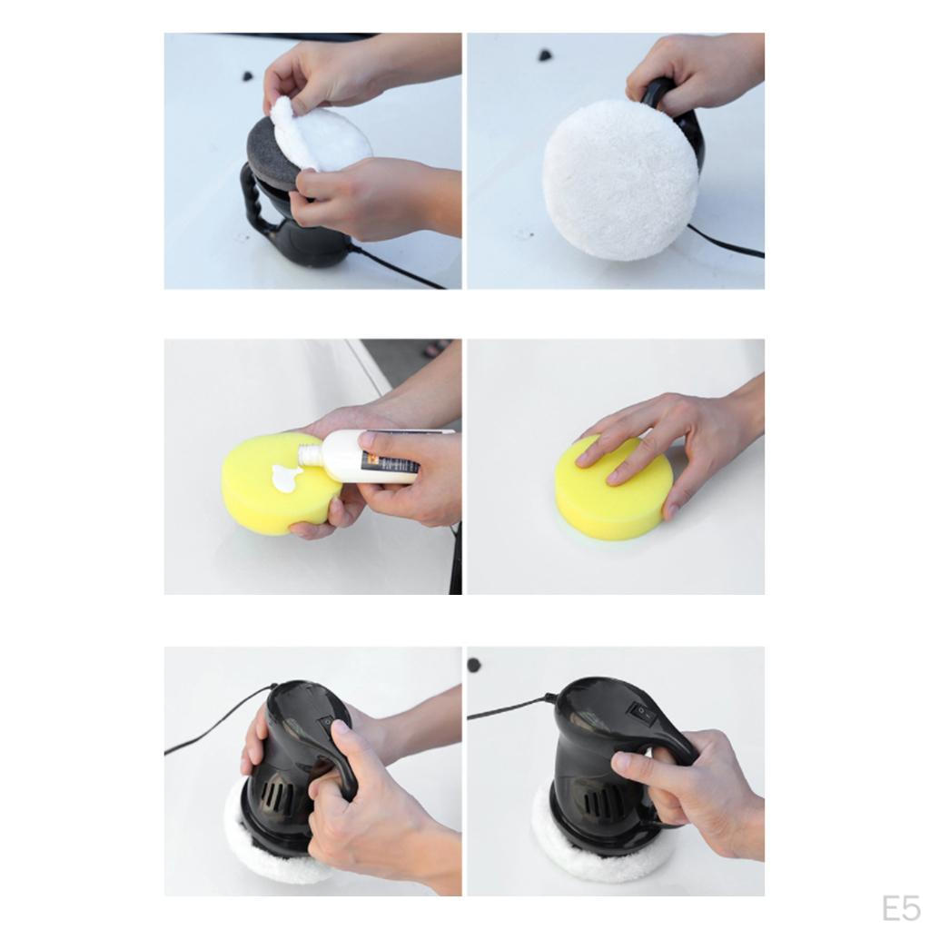 Polidora com 2 Almofadas Máquina de Polimento para Uso Doméstico DIY Plugue de Cigarro Cuidado com Arranhões