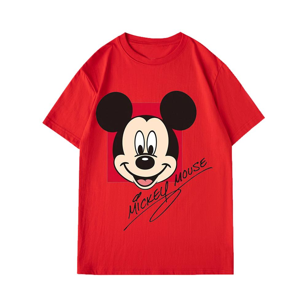 Disney Classic Mickey Mouse T Shirt Summer Cotton Short Sleeve Unisex Couples T-Shirt Stylish Cute Men Women Clothing Hip Hop Te