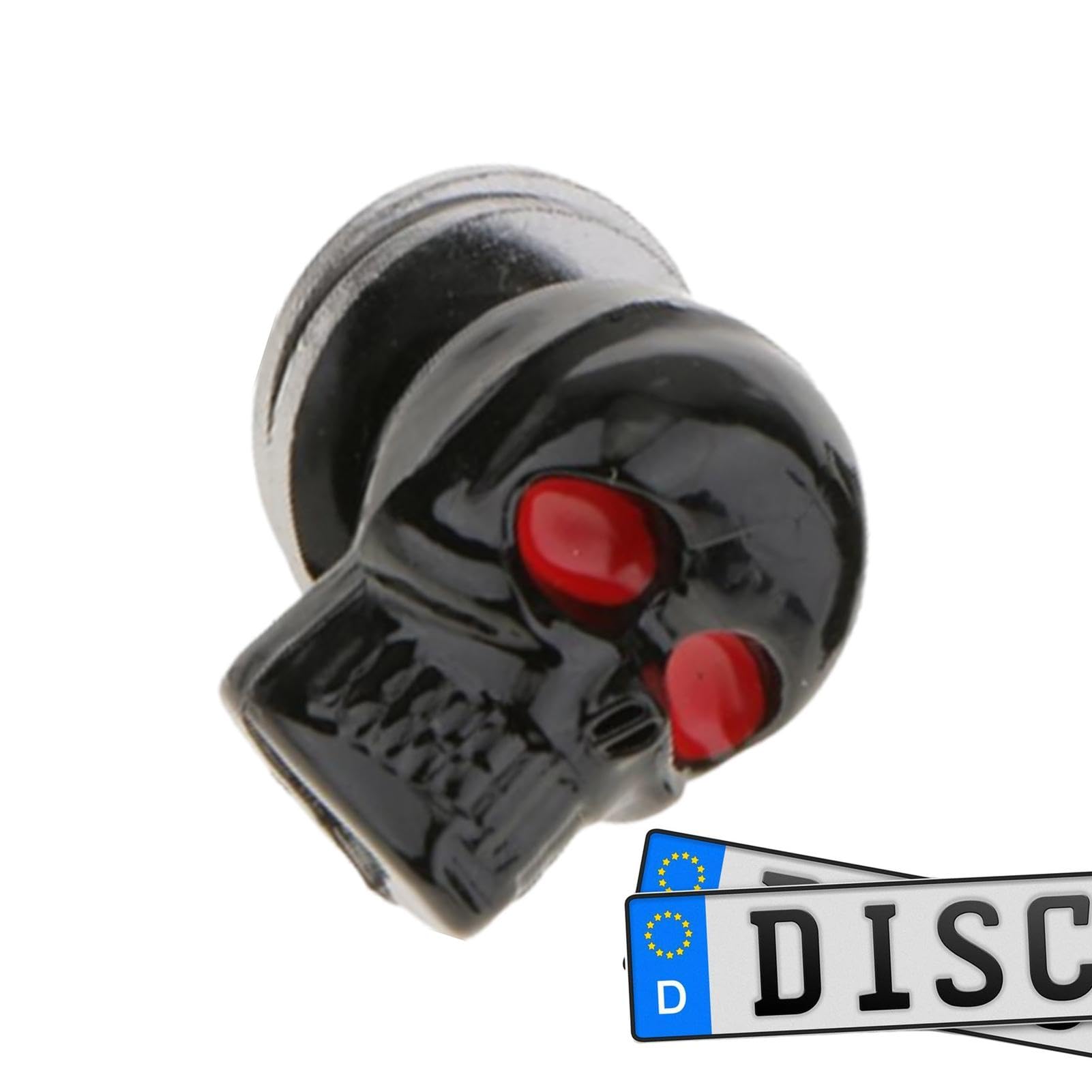 

Skull Screw, License Plate Bolts and Nuts 3D Skull Red Eye Design | Motorcycle Please refer to the description чорний