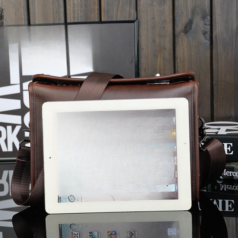 The New Korean Version of The Men's Crazy Horse Leather Shoulder Bag Leisure Travel Retro Large-capacity Men's Bag Shoulder Crossbody Bags