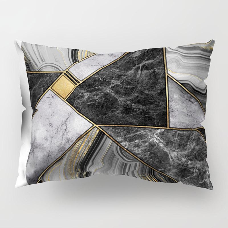 

Geometric Pattern Single-sided Pillowcase Living Room Sofa Cushion Cover Polyester Pillowcase Office Waist Cover 50 * 30Cm without pillow core