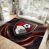 Bournemouth Football Design Crystal Velvet Carpet Cozy Non?Slip Printed Rug For Bedroom Living Room Entrance