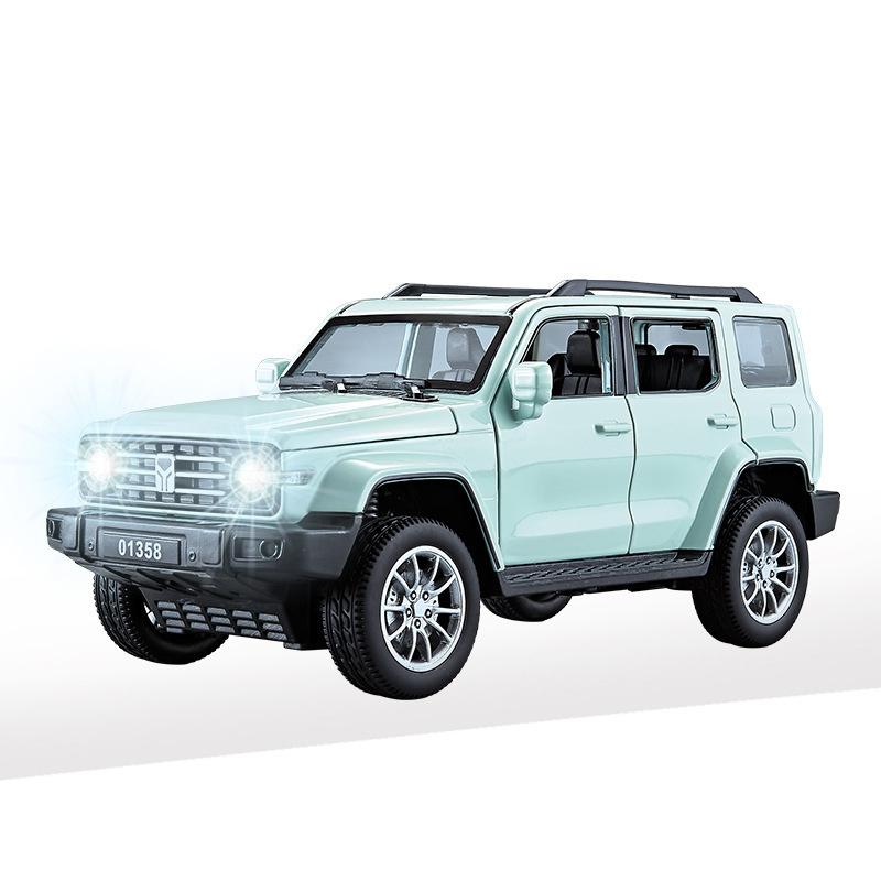 ג'יפים בקנה מידה 1/24 רנגלר טנק 300 Diecast רכב דגם צעצוע, רכב צעצוע משוך אחורה עם קול ואור לילדים פעוטות בנים בנות קולקציית מתנות