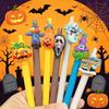 Gift for Halloween Lovers Ballpoint Pen, Cute Ghost Skull Pumpkin Retractable Gel Ink Unique Spider Web Pens 0.5mm Fine Point Writing Pen Party,
