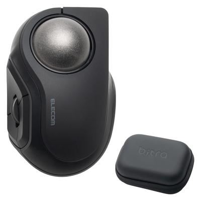 Elecom Bitra Trackball Zeigefinger Bluetooth Wireless 5 mit dedizierter Aufbewahrung Maus, Leise, Bedienung, 2,4 GHz, Multi-Pairing für 2 Geräte, Tasten,