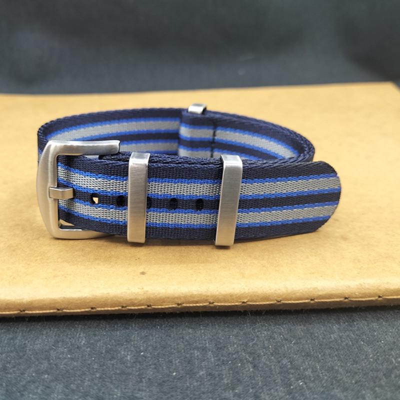 High-End NATO One-Piece Nylon Watch Strap - Canvas Woven, Sizes 18/20/22/24.