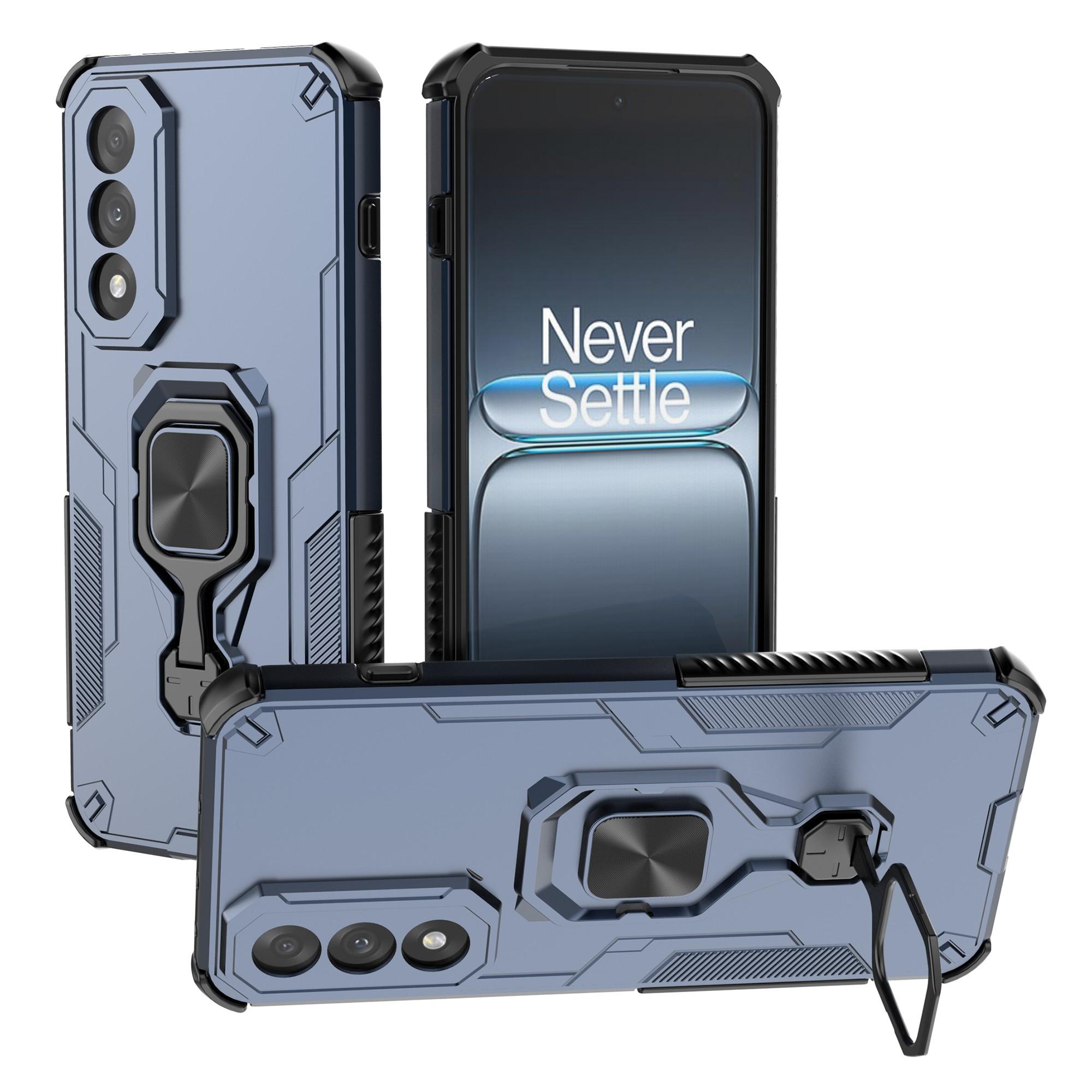 

Чехол для OnePlus Nord 5 5G с вращающимся кольцом-подставкой, ударопрочная накладка из ПК+ТПУ Navy Blue