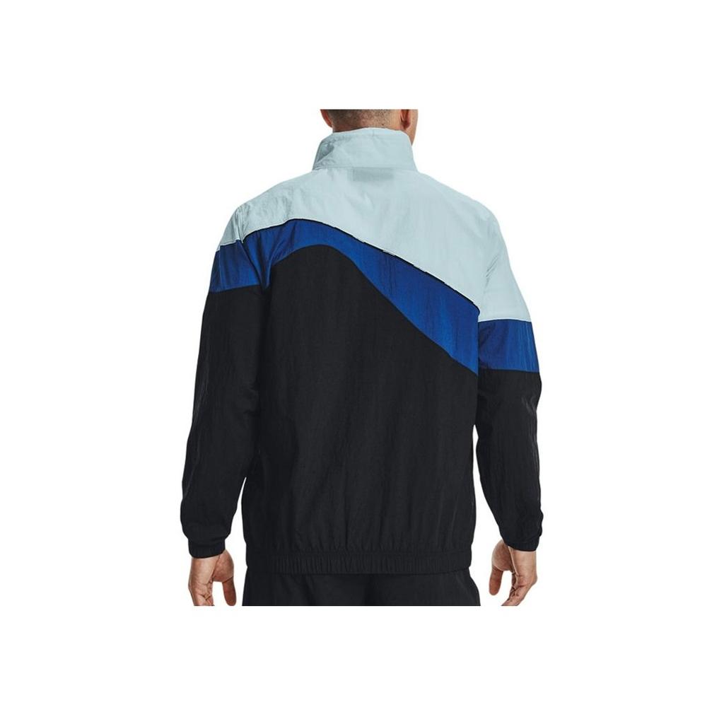 Under Armour Fashion Color Block Logo Label Woven Sports Jacket Men Jackets Blue 1366219-478