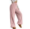 Women's Fashion Plush Casual Pants Solid Color Loose Comfortable Plush Warm Trousers