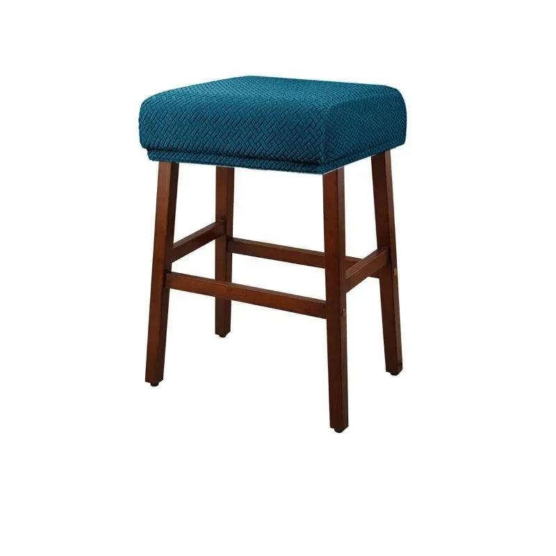 Square Elastic Bar Stool Covers Square Chair Cover Anti-Dirty Seat Covers Home Chair Protector Barstool Stretch Chair Slipcover