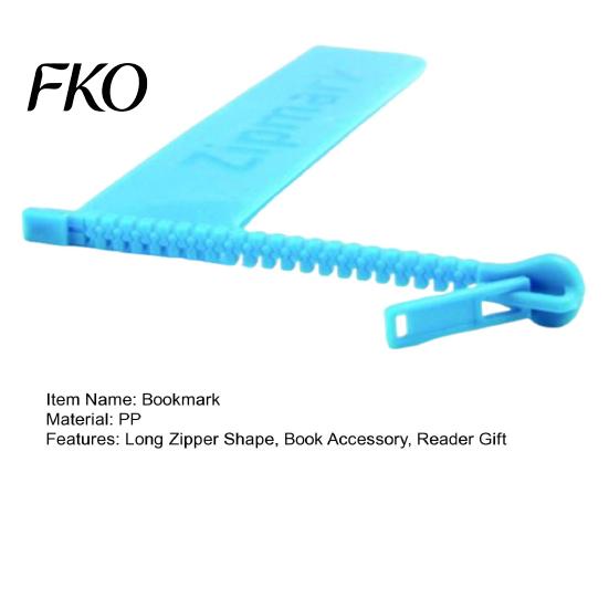 Lightweight Bookmark Long Zipper for Thick Book, Plastic 3D Book Page Marker Reading Men & Women, Accessory Women