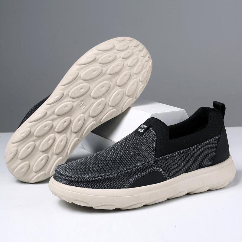 Новая дышащая тканевая обувь, повседневная обувь для мужчин 44 чёрный