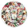 50 Retro Watercolor Christmas Stickers Holiday Decorations Hand Curtain Water Cup