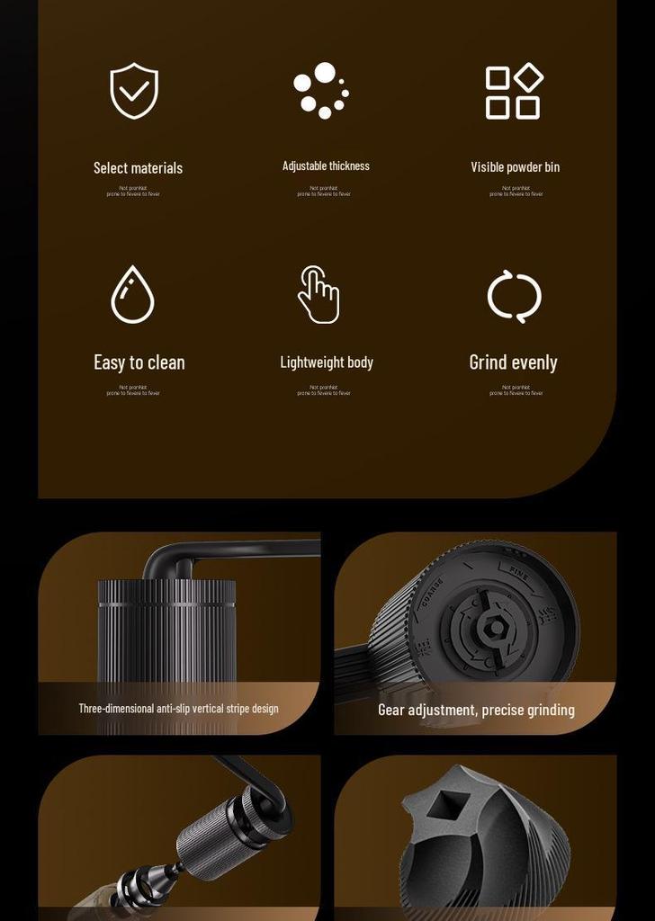 Portable Hand Crank Coffee Grinder and Bean Mill