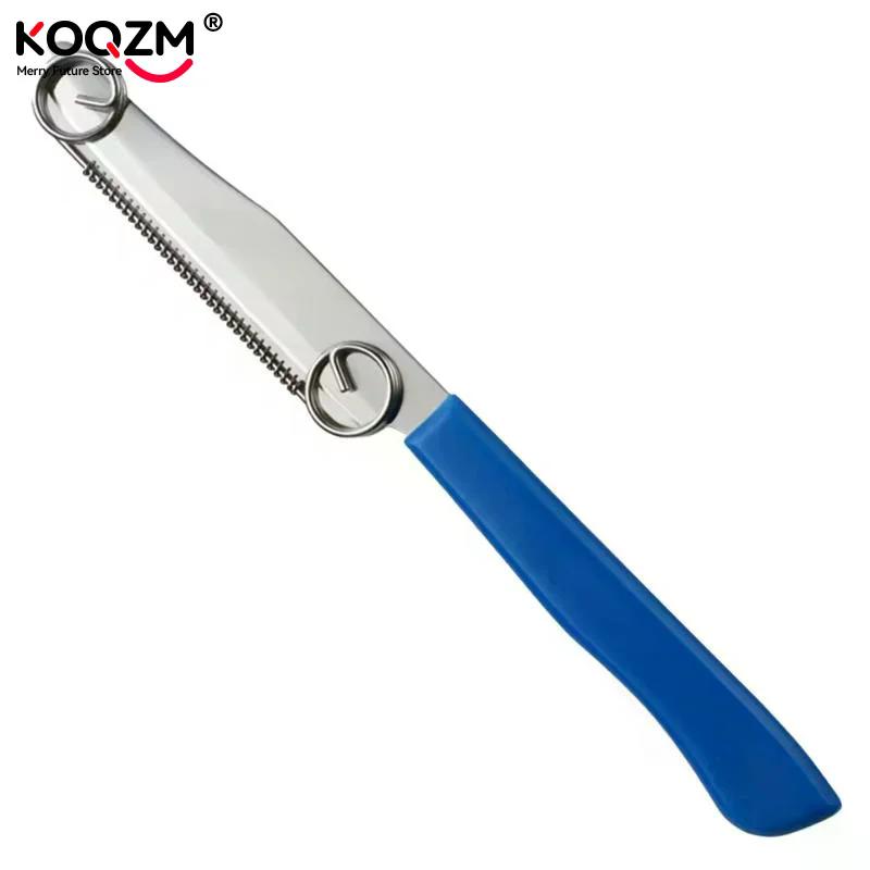 Quick Slicing Cutter Portable Fruit Vegetable Cutter Peeler With Spring For Kitchen Use Stainless Steel Fruit Knives Peeler