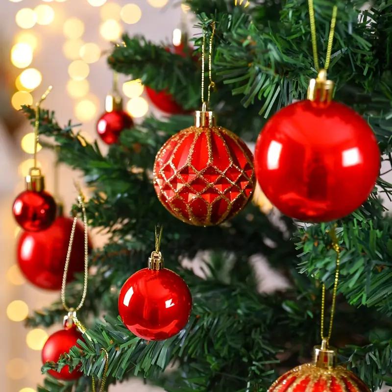 Colorful Christmas Balls Festive Tree Ornaments Reusable Decorative Hanging Baubles Holiday Seasonal Party Decor Supplies