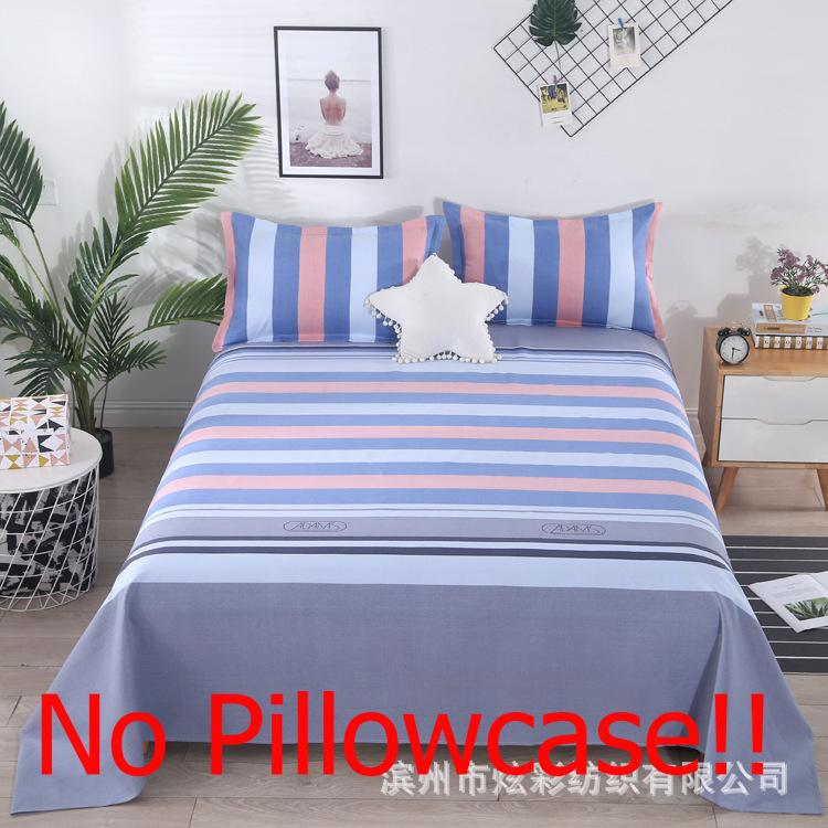 Flat Sheets Household Four Seasons Plaid Comfortable Soft Antibacterial Bedspread Cover Bedding Queen Size Bed Sheet Breathable
