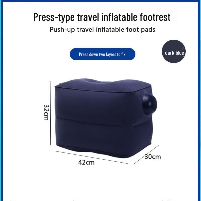 Press-to-Inflate Portable Travel Footrest
