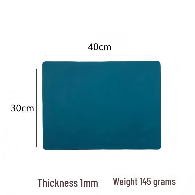 Solid Color Kids Silicone Placemat - Waterproof, Oilproof, Heat-Resistant Rectangular Dining Mat