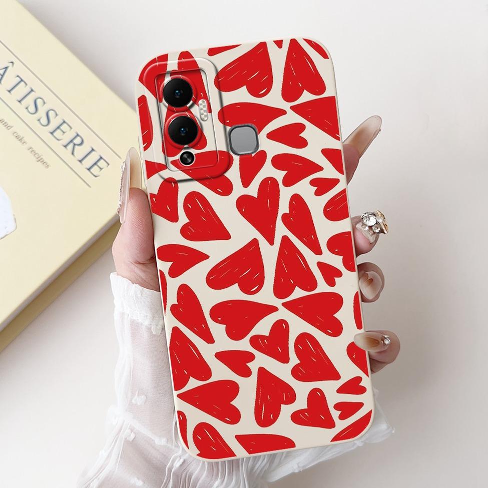 For Infinix Hot 12 Play Case Silicone Cute Fashion Butterfly Love Painted For Cover Inifnix Hot 12 Play Phone Case X6816 X6816C