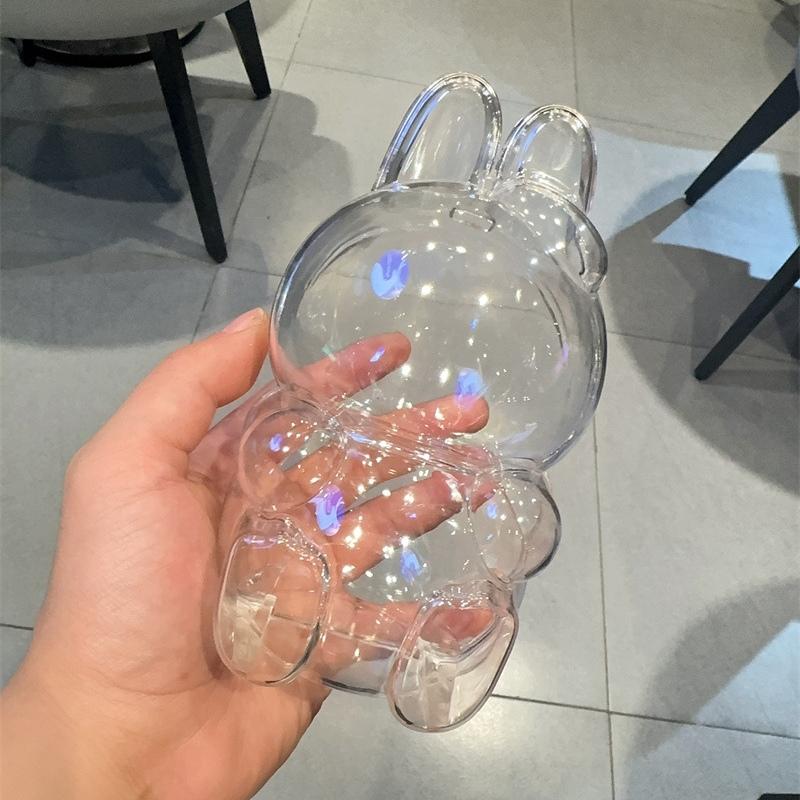 Labubu Pumpkin Protective Case Clear Acrylic Dust Cover for Generation 1 2 Doll Display Halloween Accessory Cover