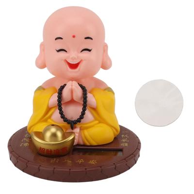 Malá mníšska ozdoba na solárny pohon s kývajúcou hlavou, figúrka malého mnícha na kancelársky stôl, do okien, do auta