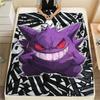1Pc Gengar Print Flannel Blanket, High Quality Comfortable for All Seasons, Home Decor, Warmth and Comfort, Perfect for Christmas Gifts