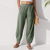 Fashion Trend Women's Solid Color Pocket Casual Cropped Pants