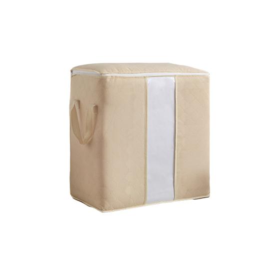 

Контейнер для одежды Многоразовый износостойкий нетканый материал Прочный широко открывающийся мешок для хранения одеяла для спальни B бежевый