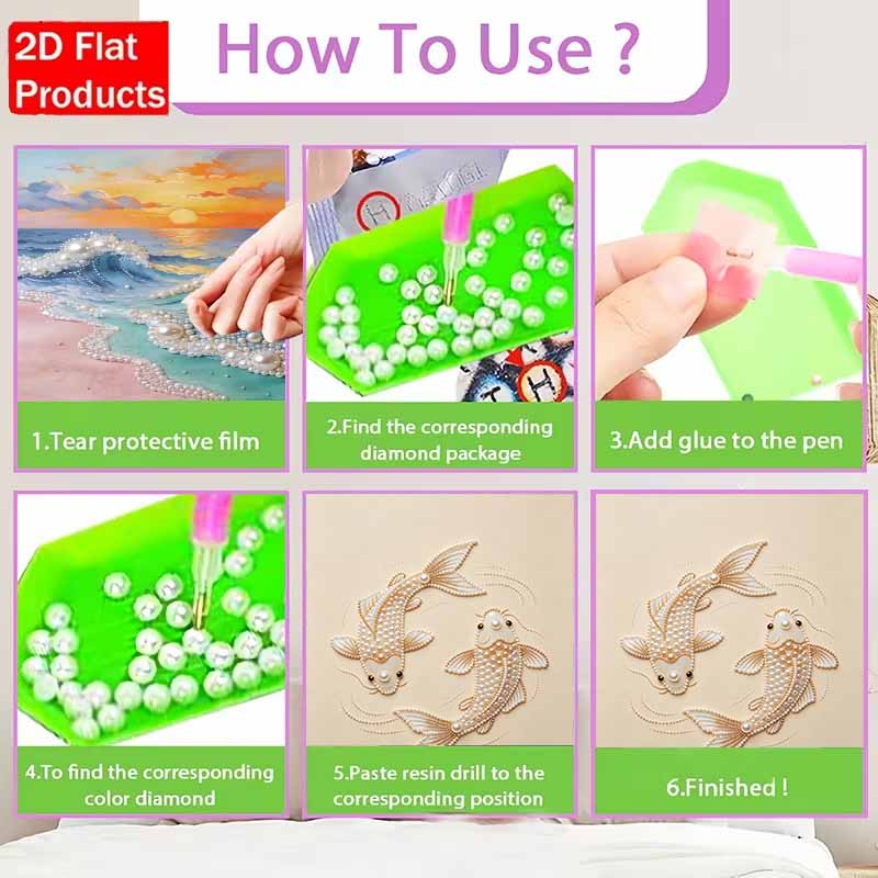 Koi Fish Pearl Art Painting Home Wall Decor Pearl Gemstone Painting Picture Crafts Adult/Beginner Gift Creative Home Decor Unframed DIY Craft Art