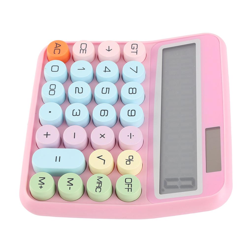 12 Digit Colorful Calculator Mechanical Keyboard Calculator Electronic Desktop Calculator for Home School
