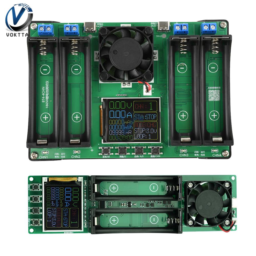 DC1V Battery Tester 1/1 Channel 18611 Lithium Battery Capacity Tester LCD Display Universal Spring Battery Holder Power Detector