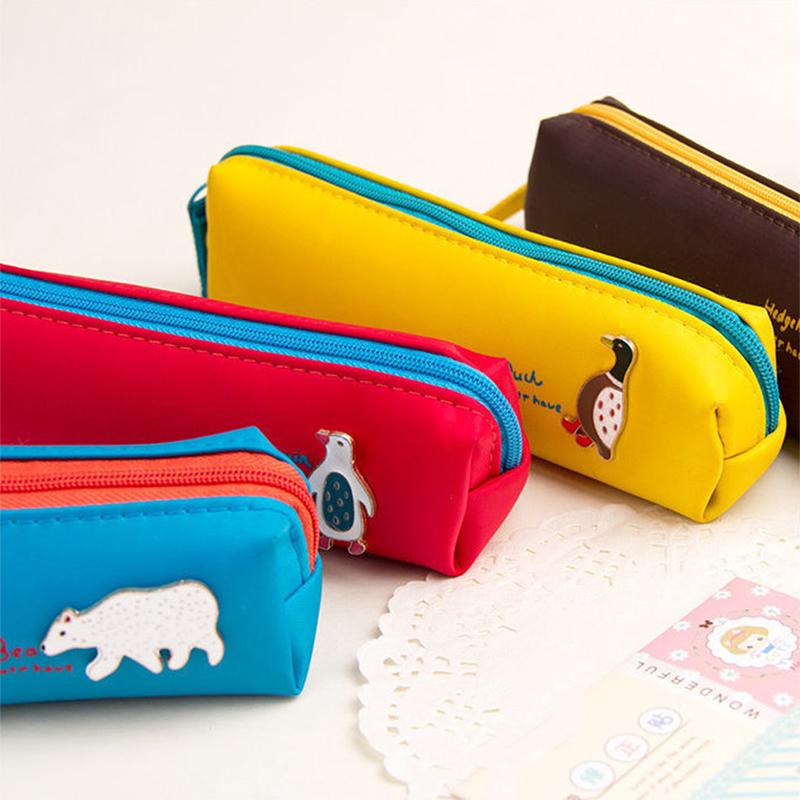 Cute Animals Bags Pencil Box Storage Pencil Box of School Supplies Stationery Pen Bag