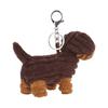 Apricot Lamb Dachshund Dog Cute Soft Keychain Plush Toy, Perfect for Boys and Girls, Fits Kids Backpacks and Purses, 14cm