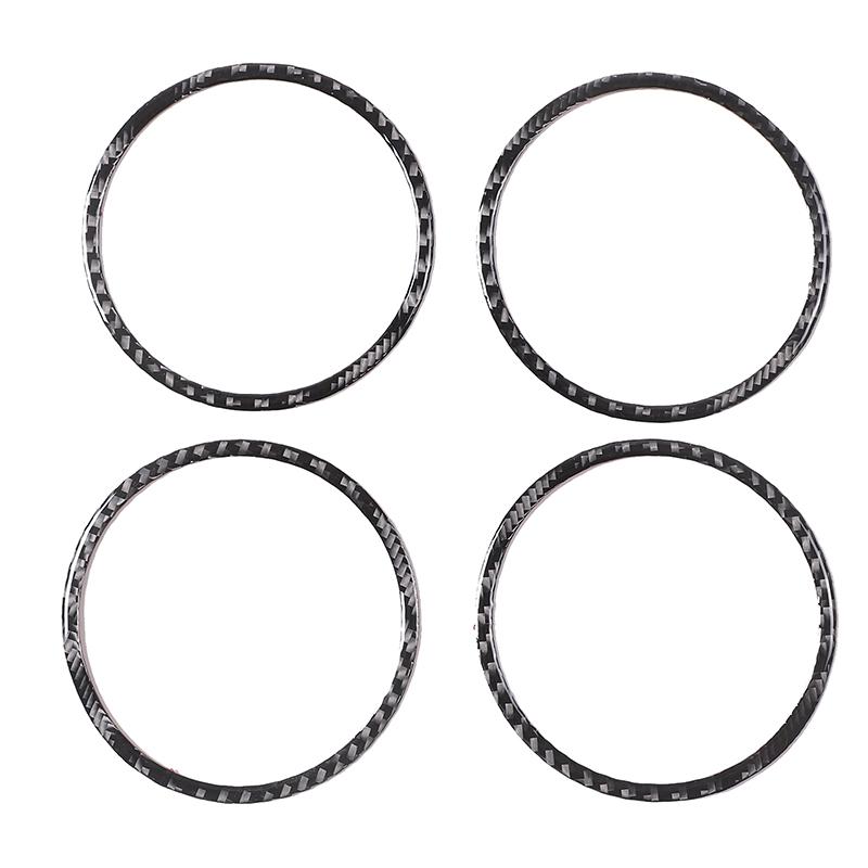 For BMW X3 G01 2018- Soft Carbon Fiber Car Inner Door Horn Trumpet Speaker Decorative Ring Trim Sticker Car Accessories