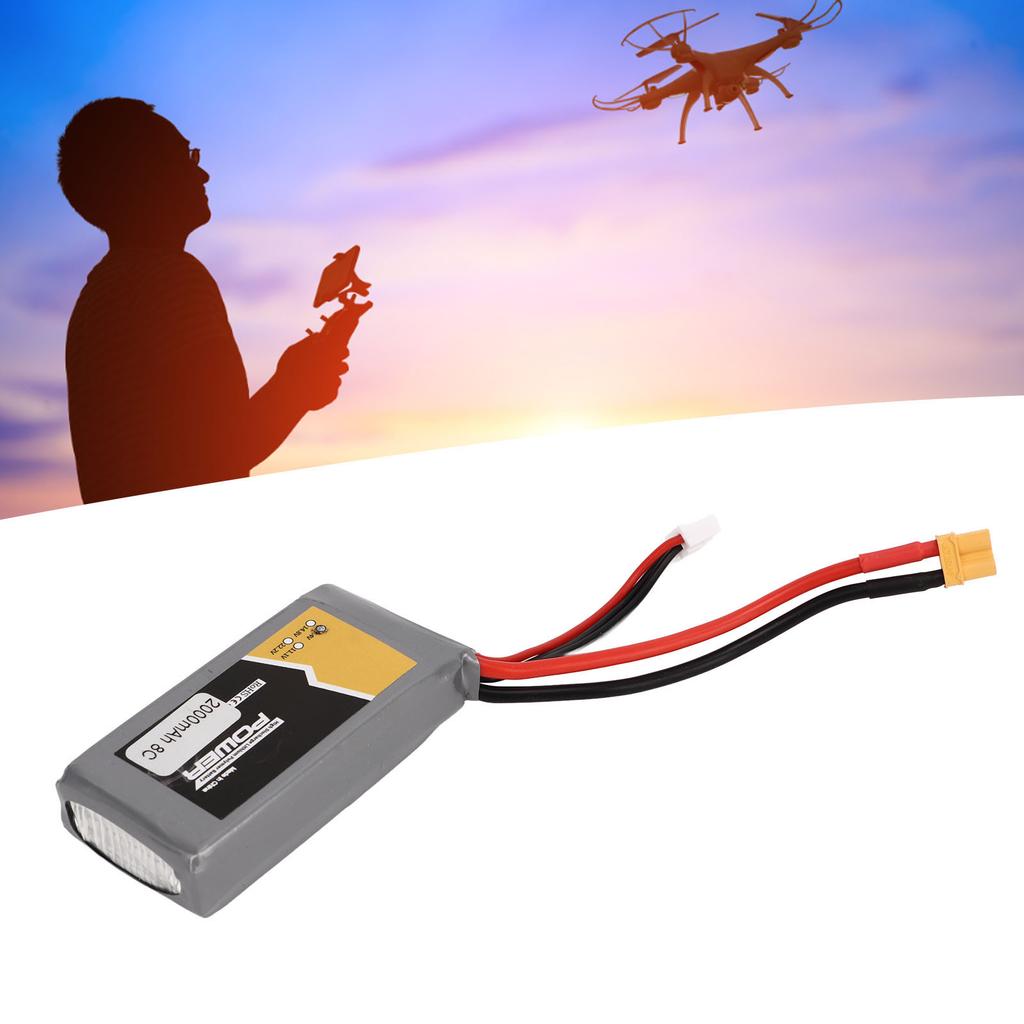 7.4V 2000MAH Lithium Battery 8C High Power Conversion RC Spare Parts for Jumper T16 Remote Control Power