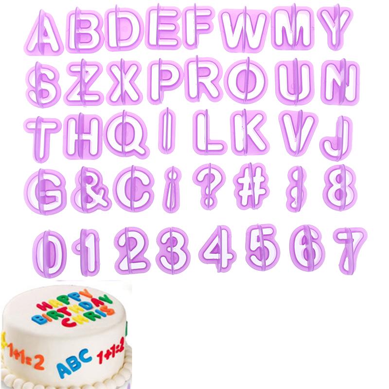Plastic Cake Mold 26 Letter Number Chocolate Baking Tools Non-stick Silicone Cake Mold Jelly And Candy Mold Mold DIY Baking Tool