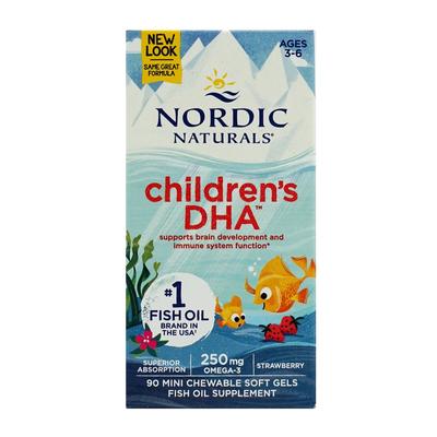 Childrens DHA 250 Mg DHA 120/ EPA 80 Strawberry, 90 Mini Chewable Softgels