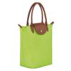 Longchamp Le Pliage 23 snap button zipper closure short handle cowhide canvas dumpling bag handbag small size women's green 1621089355