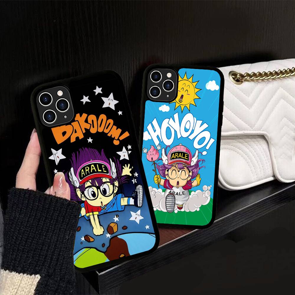 Cartoon Dr Slump Arale Phone Case For Iphone 11 12 13 14 15 Pro Max 17 16 Plus Hard PC+TPU Back Cover