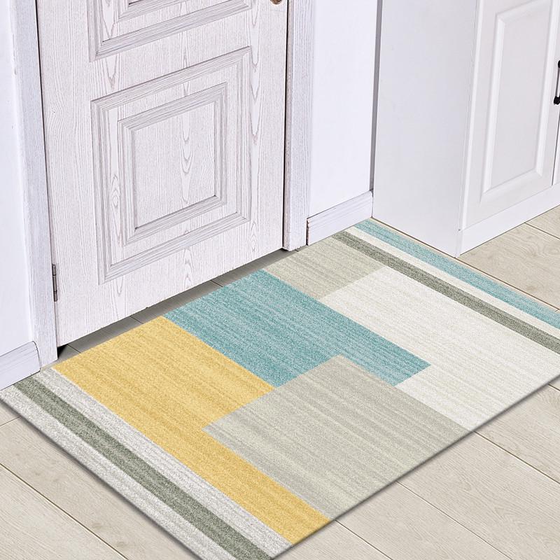 Nordic Light Luxury Non-Slip Entrance Mats - Machine Washable, Dirt-Resistant Floor and Door Carpets for Home.